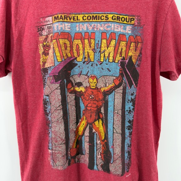 Iron Man Marvel Comics‎ Graphic T-Shirt Red Men M Comic Book Cover Cotton Blend - Picture 2 of 6